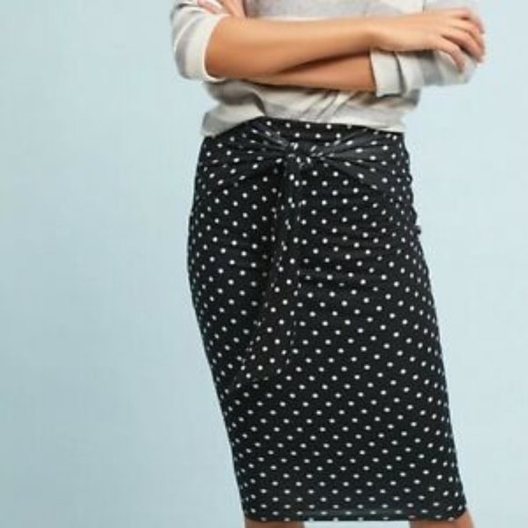 Anthropologie Polka Pencil Skirt By Bailey 44 - Picture 2 of 5